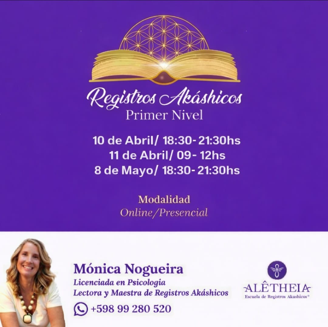 Iniciación en cursos de registros akáshicos nivel 1 Uruguay