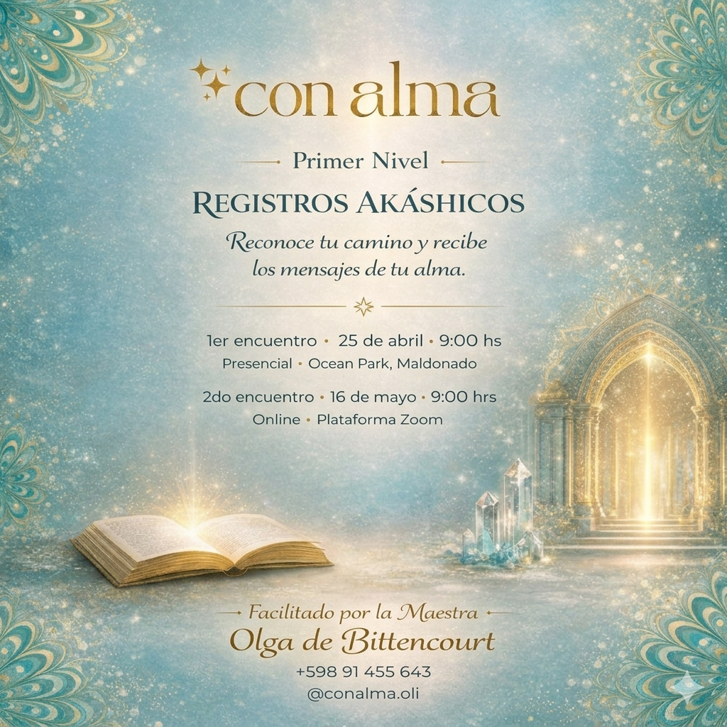 Iniciación en cursos de registros akáshicos nivel 1 Uruguay